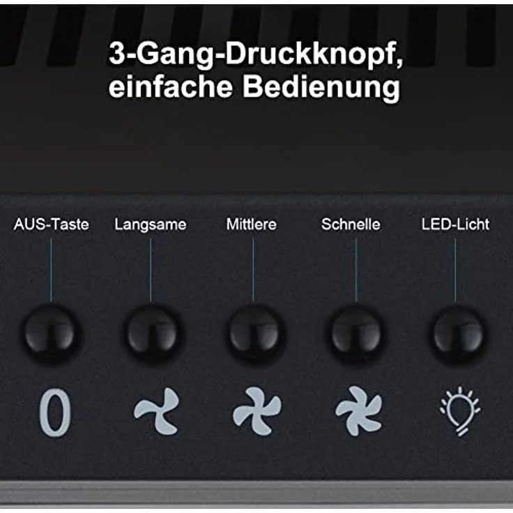 GASLAND SR60BP, 60cm Wand-Dunstabzugshaube mit 200m³/h Saugleistung, 2W LED-Licht und 2 Aluminium-Fettfiltern, schwarz – Bild 3