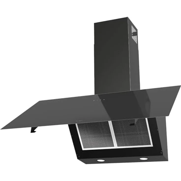 Oranier Kopffreie Wandhaube 90 cm schwarz - Dunstabzugshaube mit Touch Control, Sicherheitsglas, 3 Leistungsstufen, LED-Beleuchtung & Randabsaugung – Bild 2