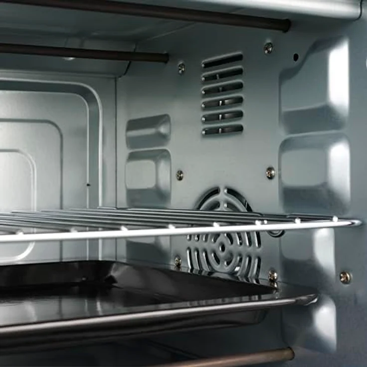 Tristar OV-3650 Mini-Backofen, 20 L, 1300 W, Ober- und Unterhitze, Einstellbarer Thermostat, 60-Minuten-Timer, Doppelglastür, Backblech und Grillrost – Bild 4