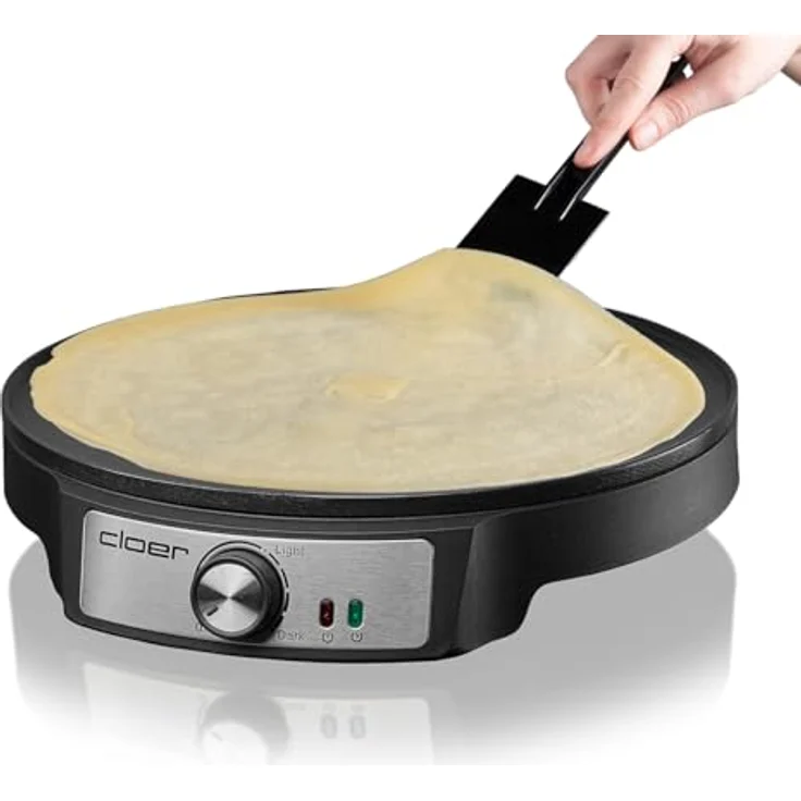 Cloer Crêpesmaker 6620 - Crepesmaker mit antihaftbeschichteter Platte - 1200 W - schwarz – Bild 5