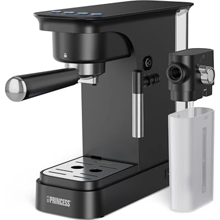 Princess 249422 Espressomaschine, 0,8 l, für gemahlenen Kaffee, 1400 W, schwarz – Bild 7
