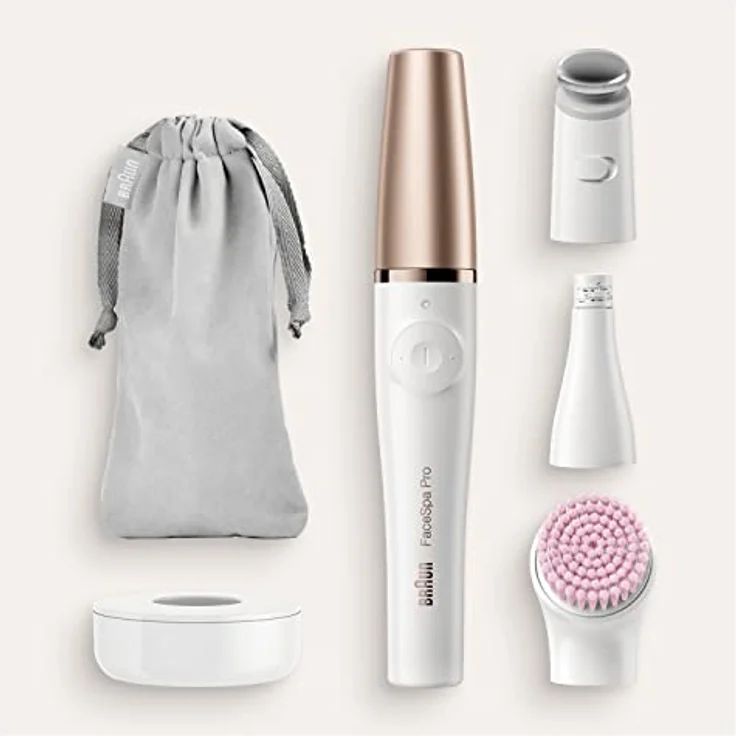 Braun Pro 912 FaceSpa, 3-in-1 Beauty Gerät für das Gesicht, Akkubetrieb, weiß-bronze – Bild 4