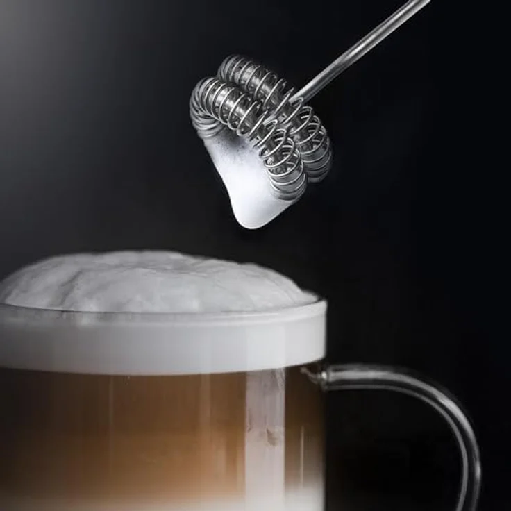 Bialetti Whipper, 3-stufig verstellbar, Doppelquirls, USB-Aufladung, Edelstahl Milchaufschäumer – Bild 5