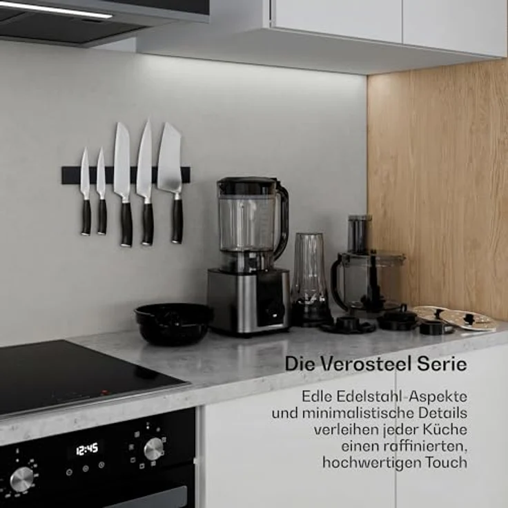 Klarstein Verosteel Küchenmaschine mit Kochfunktion, 1200 W, inklusive Mixer und To-Go-Behälter – Bild 2