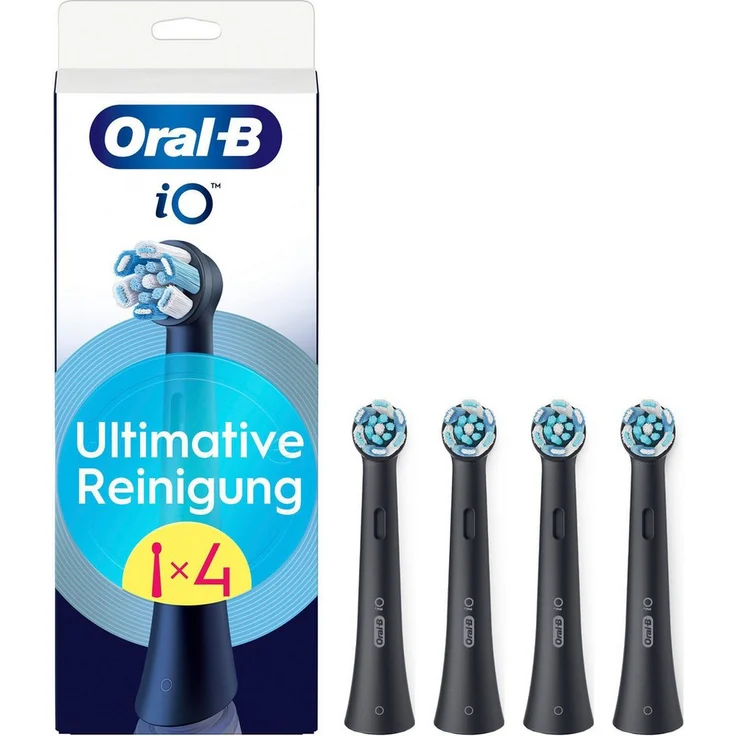 Oral-B Aufsteckbürsten Oral-B iO Ultimative Reinigung, für fortgeschrittene Tiefenreinigung und Plaque-Entfernung, 4er Pack – Bild 1