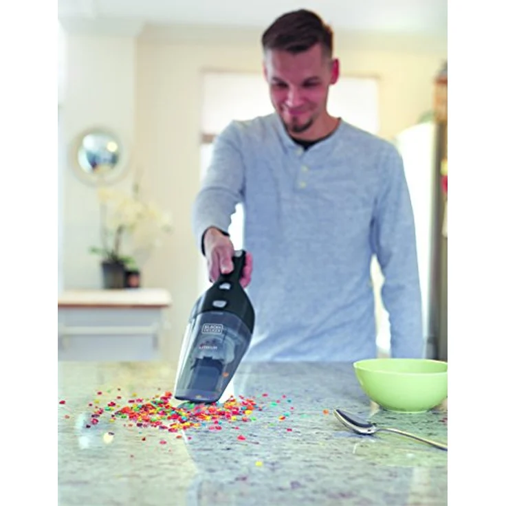 Black + Decker NSVA315J-QW 10.8V, 1.5Ah Lithium 4in1 Akku-Handstaubsauger Dustbuster, Akkusauger inklusiv Bodenverlängerung, Bodendüse und Ladestation-Wandhalterung, NSVA315J – Bild 6
