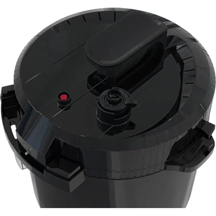 TurboTronic by Z-Line Multikocher TurboChef Pot, 1000 W, 6 l, Dampf- und Schongarer, Schwarz, mit Edelstahl- und Antihafttopf – Bild 7