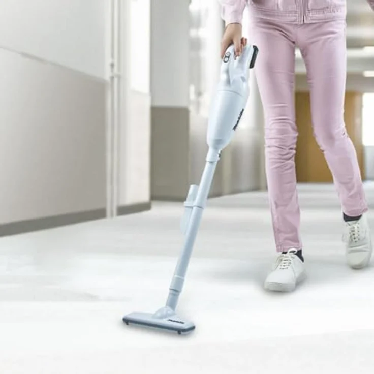 Makita Akku Staubsauger (Behälter 0,6 l, 3 Saugstufen, Saugkraft max. 30 W, mit Papierfilter, mit LED-Beleuchtung) CL108FDZW – Bild 4