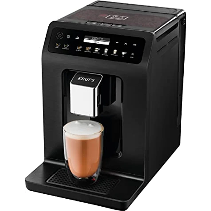 Krups EA8948 Evidence Plus Kaffevollautomat, Neues XL OLED-Farbdisplay, Barista Quattro Force Technologie, 16 Kaffee-Variationen, 3 Tee-Variationen, One-Touch-Cappuccino Funktion schwarz-metallic, mit Milchsystem und integriertem Mahlwerk – Bild 4
