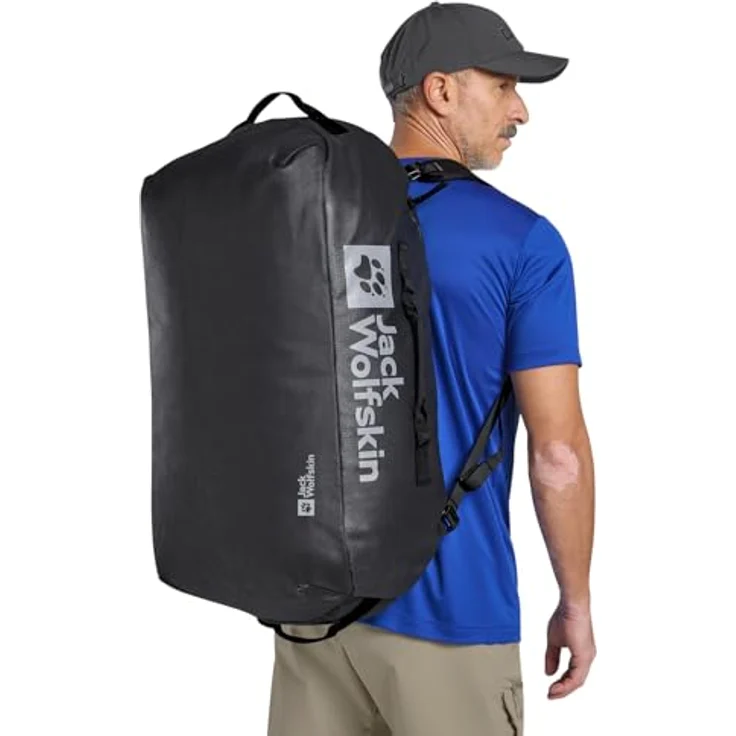 Jack Wolfskin All-In 65 Weekender Reisetasche, 70 cm, grau, 100% Polyester – Bild 4