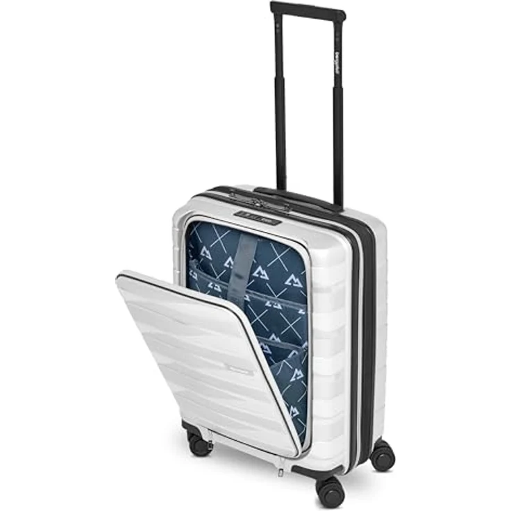 Bergpfeil Travel Handgepäck Koffer mit Laptopfach, expandierbar von 45 auf 55 Liter, 40 x 23 x 55 cm, ultra-leicht mit TSA-Schloss und 360° Doppelrollen, nur 3,06 kg – Bild 4