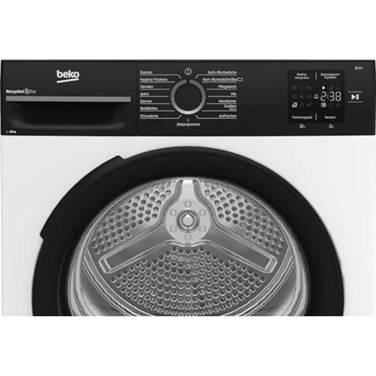 Beko BM3T30230W Wärmepumpentrockner, 10 kg, 15 Programme, Sensortrocknung, Aquawave Schontrommel, Säulenfähig, Weiß – Bild 5