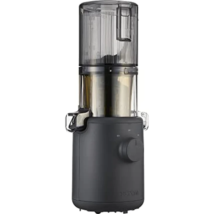 HUROM | Slow Juicer | Entsafter Gemüse und Obst | H310A | Elektrische Kaltpresse | Ruhiger Motor | Leicht zu Reinigen | 220ml | 100 Watt | BPA Frei |Schlankes Design | Kohlfarbe – Bild 4
