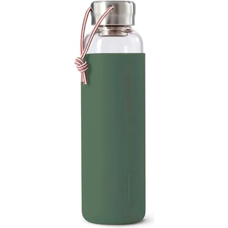 Glas-Wasserflasche, Olive, 600 ml – Bild 2