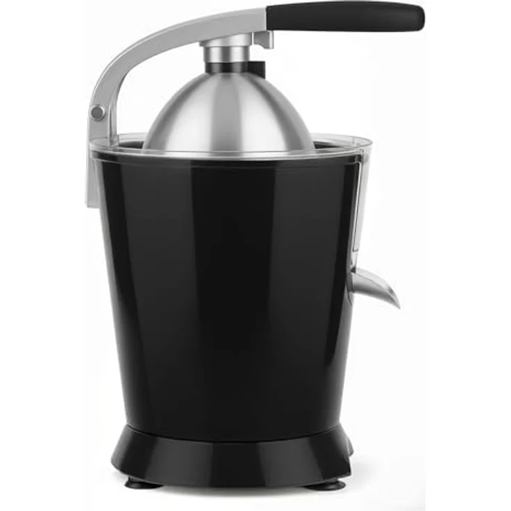 SWEISS Elektrische Zitruspresse ZEST9, 160 W, tropffreier Ausgießer, leistungsstarker Gelenkarm, Schwarz – Bild 4