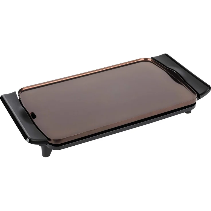 Jata JEGR0550 Tischgrill, Elektrogrill mit 3-lagiger Antihaftbeschichtung, Schwarz