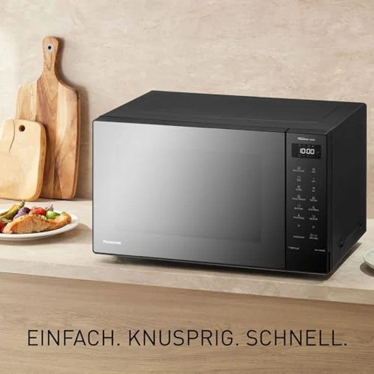 Panasonic NN-GT65QBEPG Mikrowelle Schwarz 1000W mit Grillfunktion, digitalem Timer, 23 Automatikprogrammen, LCD-Display – Bild 3