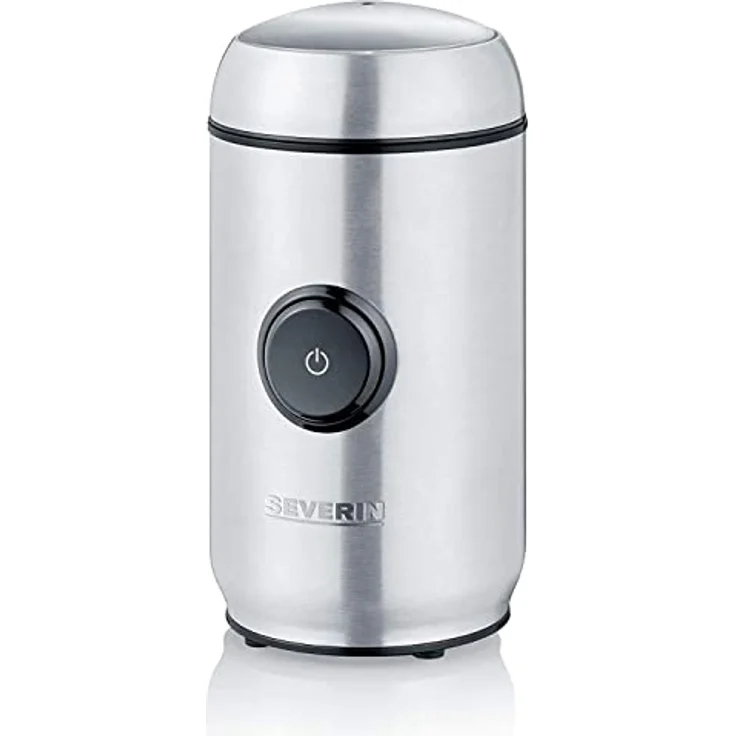 SEVERIN KM 3879 Kaffee- und Gewürzmühle, Edelstahlmesser (150 W, Max. Füllmenge 50 g, Integrierte Kabelaufwicklung) silber, 17.5 – Bild 1