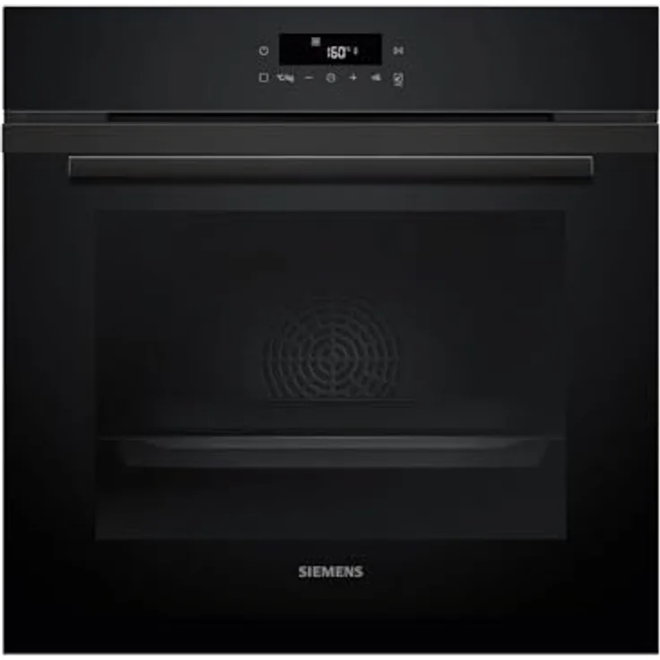 Siemens HB271ABB3, Pyrolyse Backofen in Deep Black Inox mit 5 Funktionen, Automatikprogrammen und 3D Heißluft