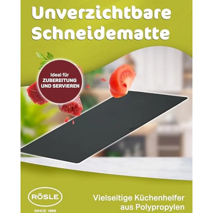 Rösle Schneidauflage 2er Set, Schneidebrett, Schneideunterlage, Kunststoff, Schwarz, 32 x 25 cm, 15014 – Bild 3