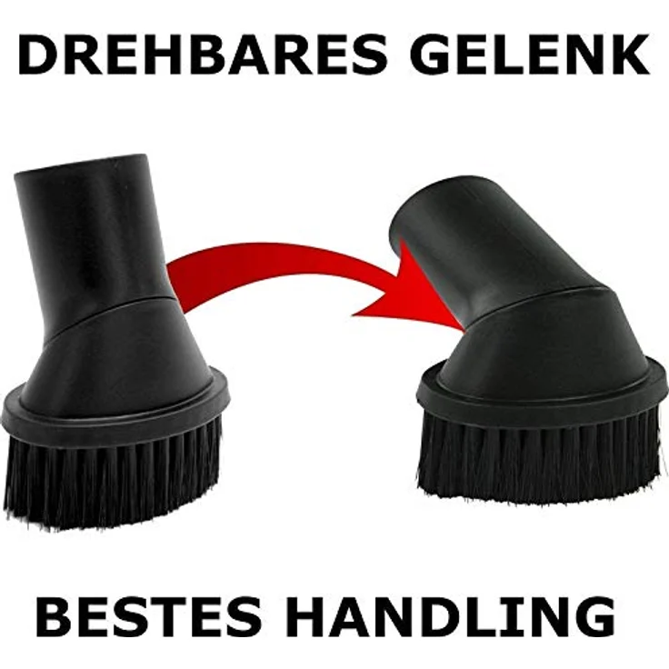 Maxorado 32mm 35mm Staubpinsel Set, Staubsauger-Aufsatz mit drehbarem Gelenk, Adapter für Philips P43 Vitall Marathon FC9332/09 XB2125/09 FC9555/09 – Bild 2
