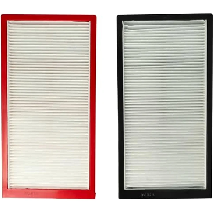 vhbw Filterset kompatibel mit Zehnder ComfoAir 200 Lüftungsgerät - Luftfilter G4 - F7 (2 Stück), 29 x 15 x 5 cm, Weiß - Rot - Schwarz – Bild 3