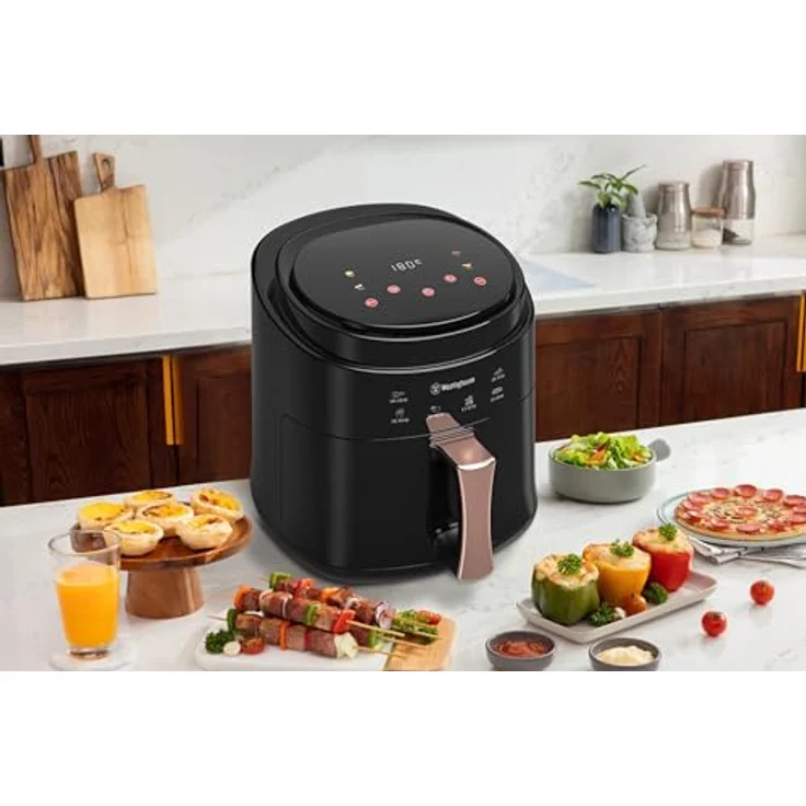 Westinghouse Heißluftfritteuse WKAFJWS0801 Air Fryer, 5,5 L Kapazität, 6 Programme, max. 210 °C, Timer – Bild 6