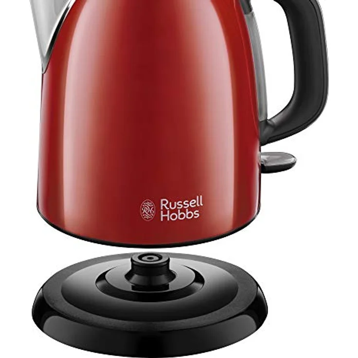 Russell Hobbs Mini-Wasserkocher Colours+ rot, 1,0l, 2400W, Schnellkochfunktion, herausnehmbarer Kalkfilter, optimierte Ausgusstülle, kleiner Reisewasserkocher, kompakter Teekocher 24992-70 – Bild 6