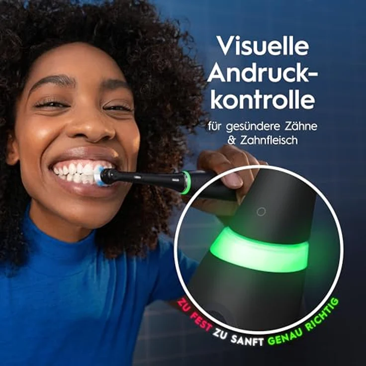 Oral-B iO Series 6 Black Lava, Elektrische Zahnbürste mit 5 Reinigungsmodi, interaktivem Display und intelligentem Drucksensor – Bild 6