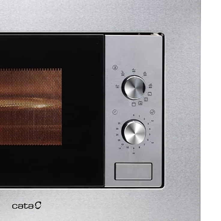 CATA MC 20 IX Einbaumikrowelle, Edelstahl, 20L, 5 Leistungsstufen, Grill 1000 W, Selbstentfrostung, Timer – Bild 2