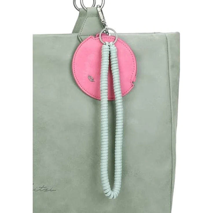 Fritzi aus Preußen Izzy Vintage Shopper Tasche, 42 cm, salbeigrün, 100% Polyurethan, 42 x 15 x 29 cm – Bild 7