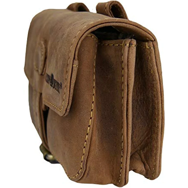 Greenburry Vintage Military Gürteltasche Leder, 16 cm x 6 cm x 9 cm, braun, 100% Leder – Bild 3