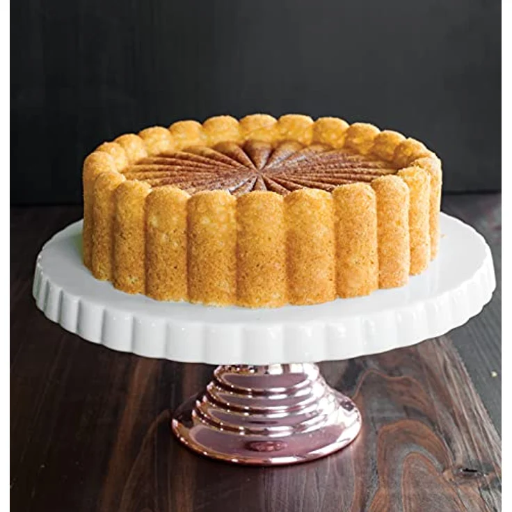 Nordic Ware Charlotte Cake Pan, Backform aus Aluminiumguss, antihaftbeschichtet, gold – Bild 5