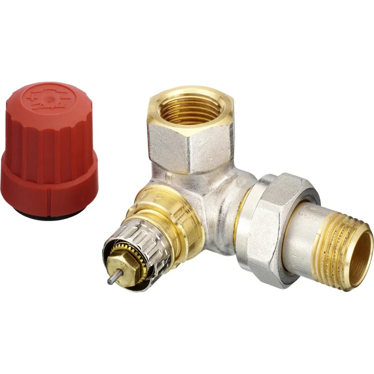 Danfoss Ventilgehäuse RA-N 15 R 1/2, Voreinstellbare Ausführung, vernickelt, WE rechts, matt, 1 Stk.