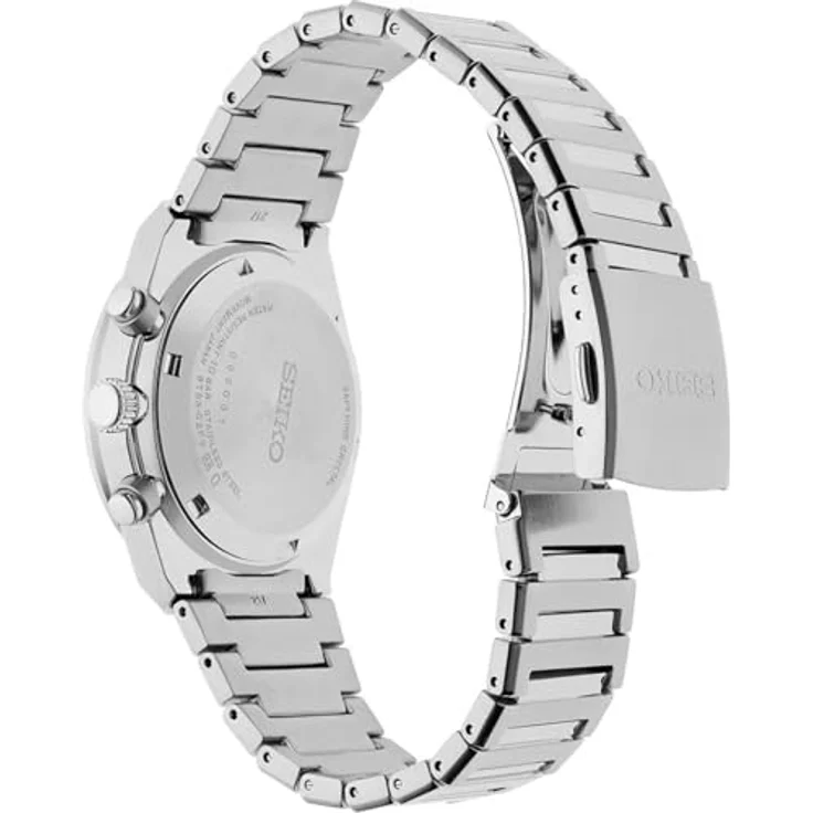 Seiko Herren-Sport-Chronograph SSB459P1, 40 mm, Saphirglas, wasserdicht bis 100 m, Edelstahl-Armband, Datumsanzeige und 1/5-Sekunden-Chronograph – Bild 4