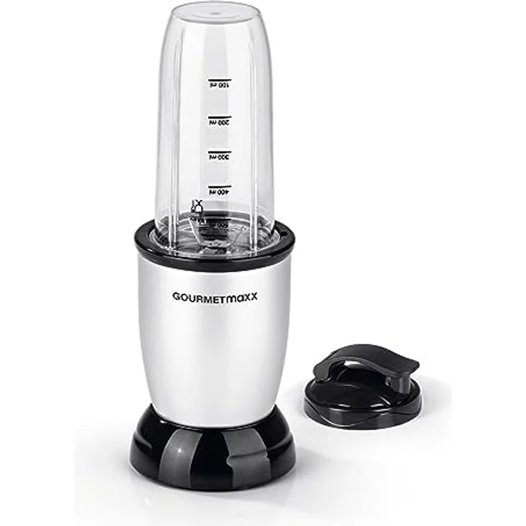 GOURMETmaxx Smoothie Maker & Standmixer 4tlg. Set - 500W & 22.000 U/min | Elektrischer Mini-Mixer 700ml mit 9 Funktionen | Kompakter Nutrition Blender inkl. To-Go Becher | Auslaufsicher & BPA frei – Bild 1