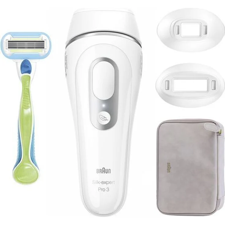 Braun IPL Silk-expert Pro 3 PL3132, Epilierer mit SensoAdapt™ Technologie, 300.000 Blitzen, weiß