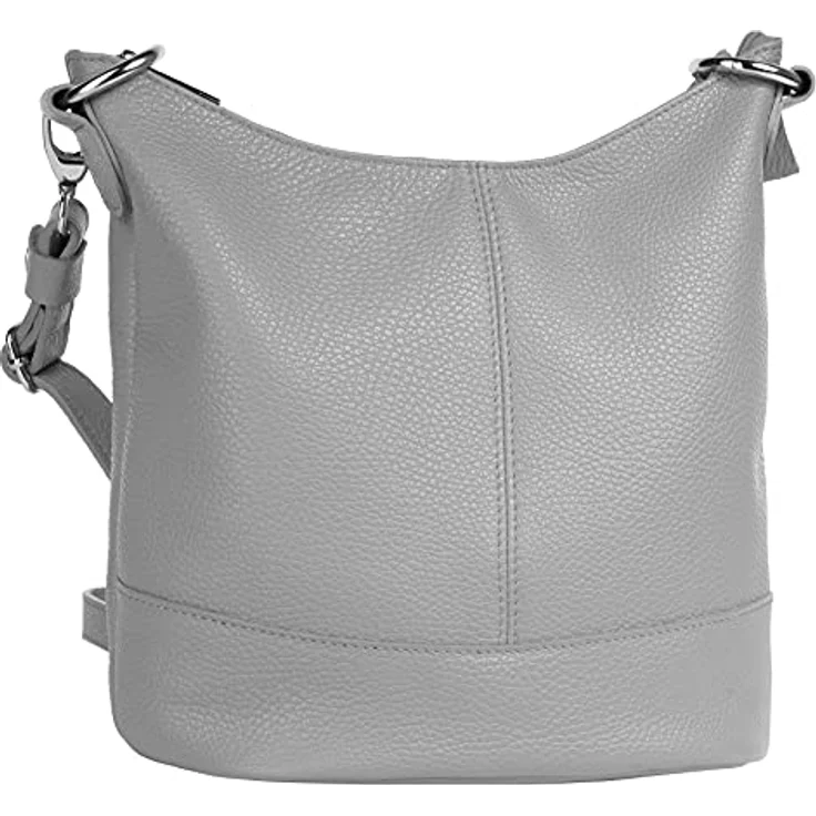 Cluty Umhängetasche, echt Leder, Made in Italy, 1 Hauptfach, verstellbarer Schultergurt, Höhe 26 cm, Breite 24 cm, Tiefe 14 cm – Bild 3
