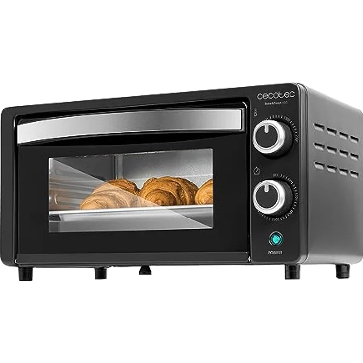 Cecotec Tischofen Bake&Toast 1090 Black, 10 L, 1000 W, Temperaturregelung bis 230ºC, 60-Minuten-Timer, Backblech, Grillrost und Zange mit Griff – Bild 1
