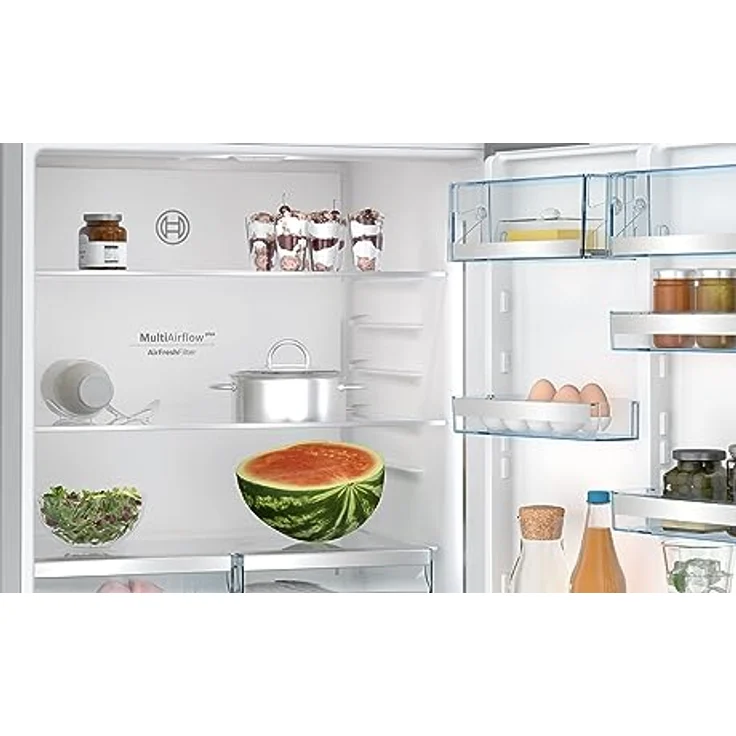 Bosch KGP76AIC0N Serie 8 Kühl-Gefrier-Kombination, 186 x 75 cm, 357 L Kühlen + 169 L Gefrieren, LEDLicht, XXL-Fassungsvermögen, Perfect Fit, LED-Beleuchtung, Vario Zone – Bild 2