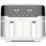 MasterPRO Rocket Duo 900 | Hot Air Fryer Double | White | 9L Capacity and 2100W Power | LED Touch Screen and Non-Stick Basket | Fryer | 11 Functions in 1