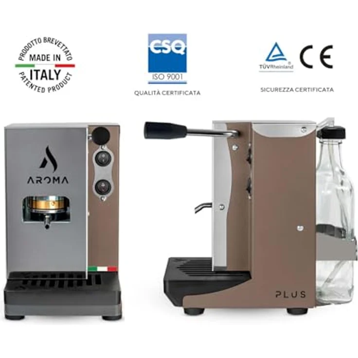 Aroma Plus Basic Kaffeepadmaschine 44mm Taupe – Bild 3