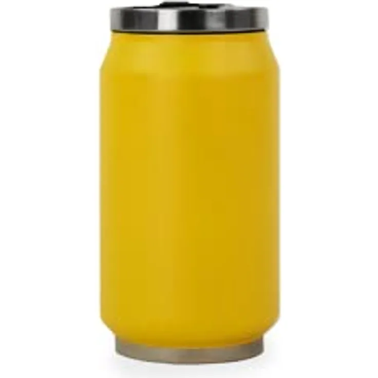 YOKO DESIGN Einfarbige Dose Thermoskanne, Edelstahl, Zitronengelb, 7 cm
