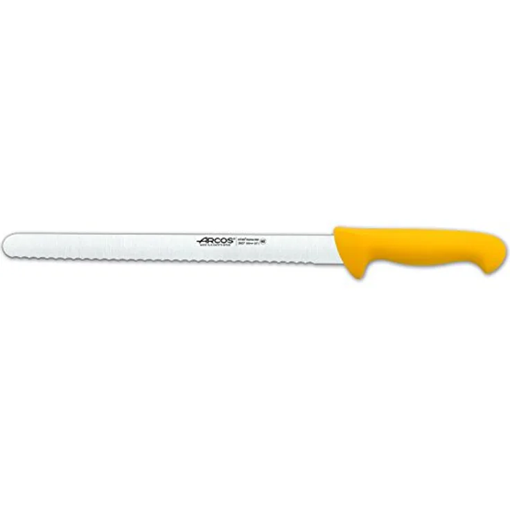 Arcos Serie 2900 - Gebäckmesser Kuchenmesser - Klinge Nitrum Edelstahl 300 mm - HandGriff Polypropylen Farbe Gelb