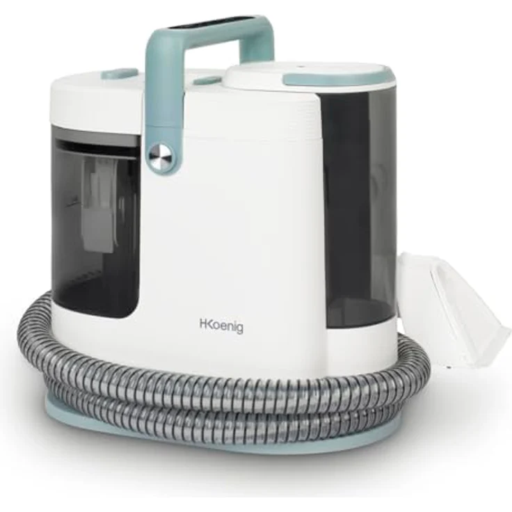 H.Koenig TWT99 Dampfreiniger, 1700 W, Doppeltank 1600 ml und 1250 ml, für Sofa, Teppiche, Polsterung, Glas, Auto – Bild 2