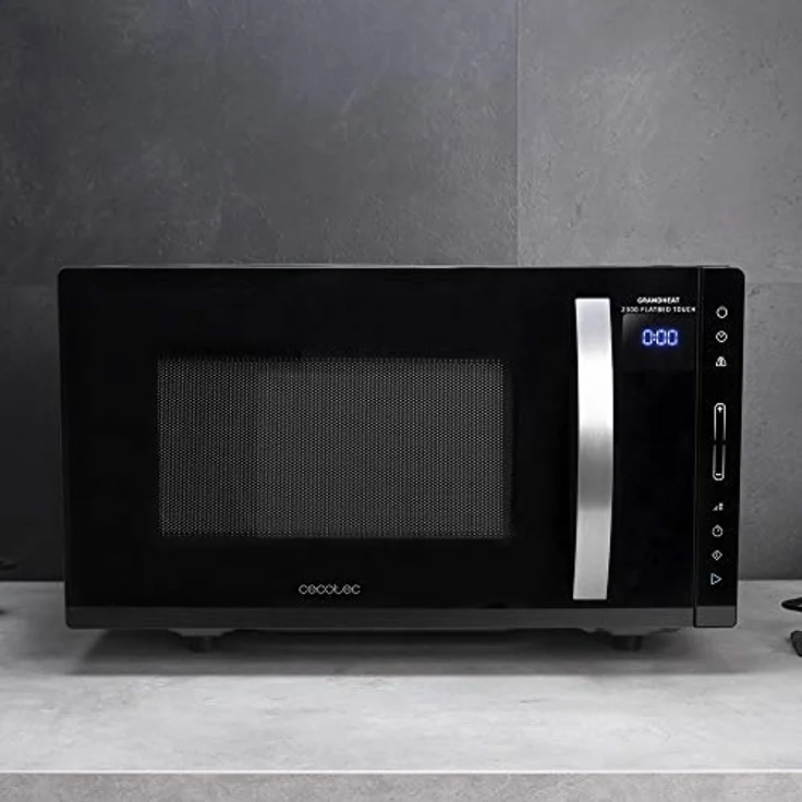 Cecotec GrandHeat 2300 Flatbed Touch Mikrowelle, Standgerät, schwarz, 800 Watt, 23 Liter Garraum, Keramik-Emaille, 8 Automatik-Programme, ohne Drehteller, V1705095 – Bild 3