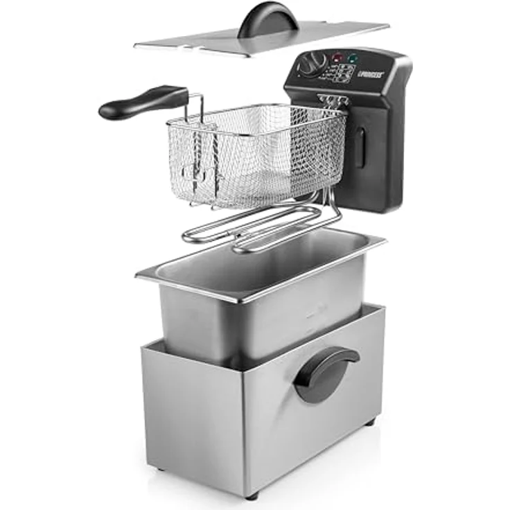 Princess 182626 Edelstahl Fritteuse - 3 Liter 2000 Watt mit Ölfilter und Kaltzonenfunktion – Bild 4