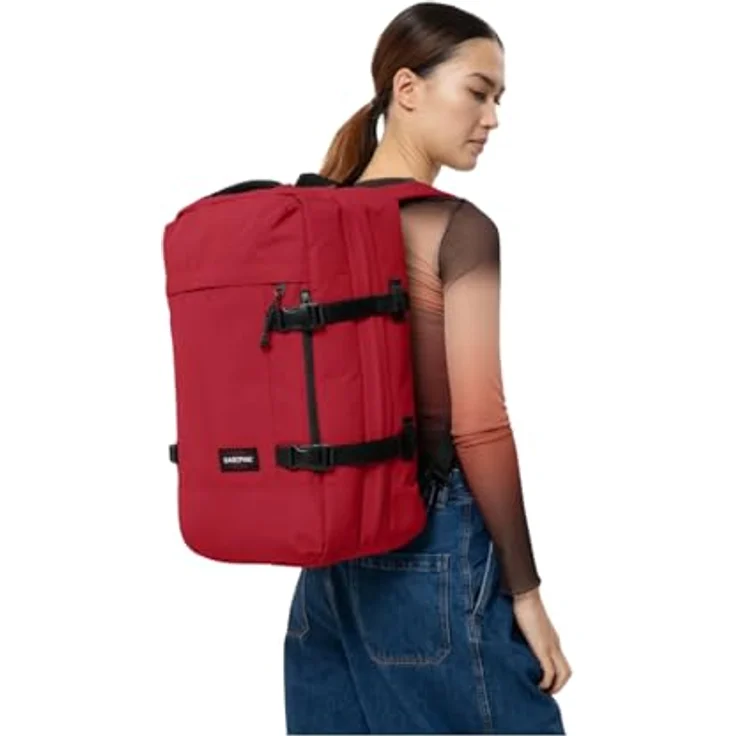 Eastpak Travelpack Weekender Reisetasche, 33 cm x 23 cm x 51 cm, rot, 100% Polyester – Bild 2