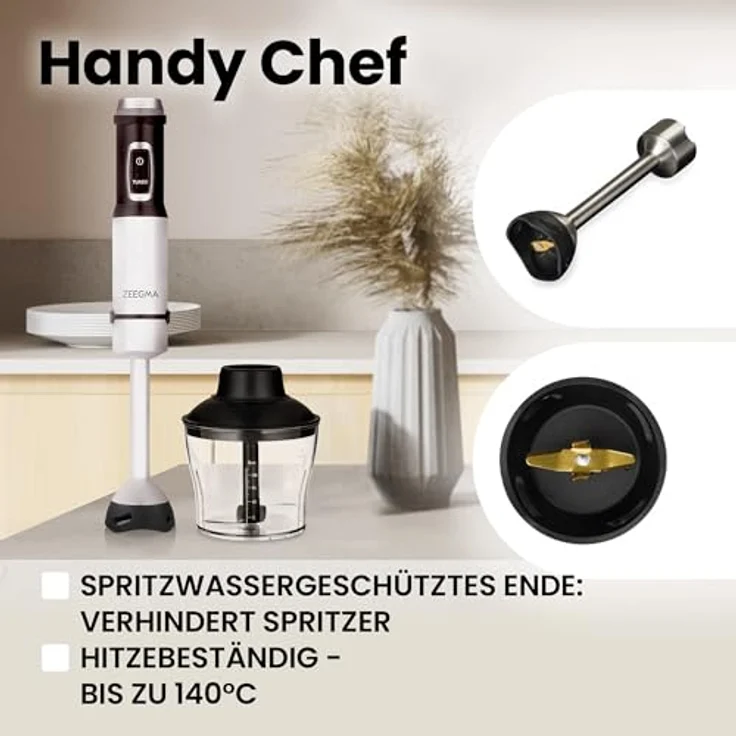 Zeegma Handy Chef, Stabmixer, Schwarz, Silber – Bild 4