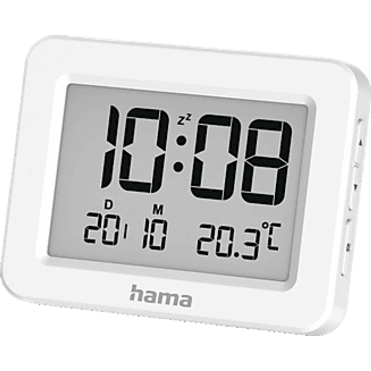 HAMA 222205 DW Kos Wecker, kompakter digitaler Wecker mit temperaturanzeige und Touch-Sensor Schlummerfunktion, ideal für Reisen – Bild 1